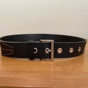 PRADA Pebbled Black Leather Belt Style 2280  Sz 80/32 (M)